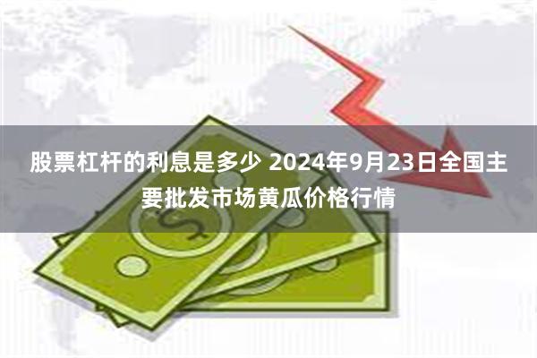 股票杠杆的利息是多少 2024年9月23日全国主要批发市场黄瓜价格行情